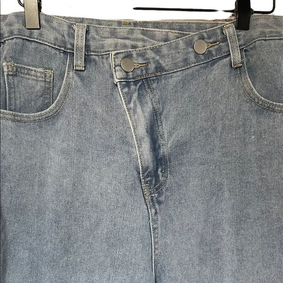 Offset Button Vintage Fit Denim y2k - Picture 3 of 12